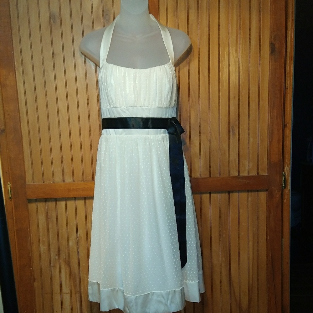 David Meister Silk Halter Dress